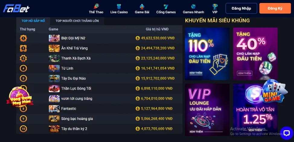 Giao diện nền tảng cá cược 8go
